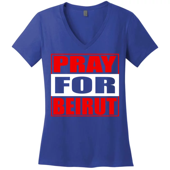 Pray For Beirut Women's V-Neck T-Shirt