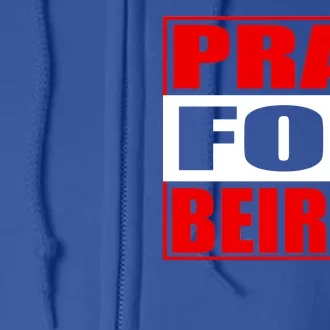 Pray For Beirut Full Zip Hoodie