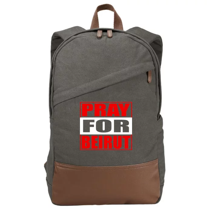 Pray For Beirut Cotton Canvas Backpack