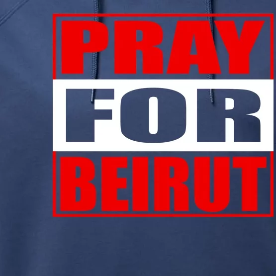 Pray For Beirut Performance Fleece Hoodie