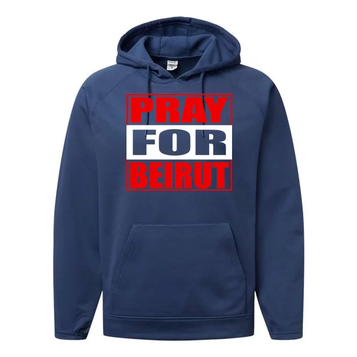 Pray For Beirut Performance Fleece Hoodie