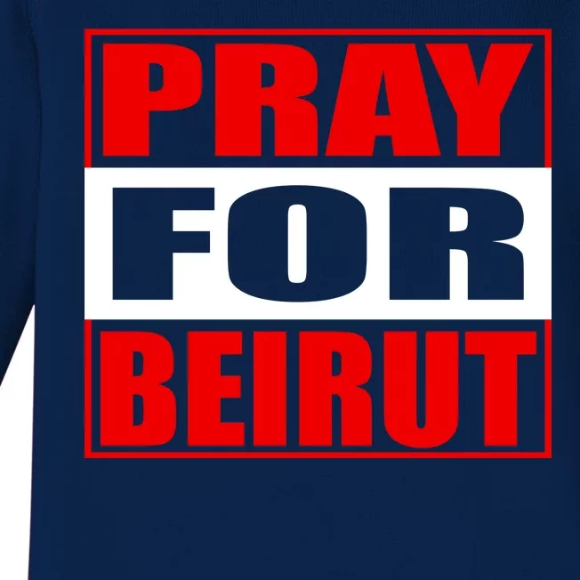 Pray For Beirut Baby Long Sleeve Bodysuit