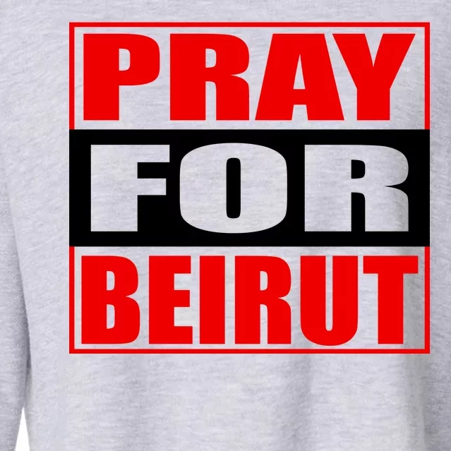 Pray For Beirut Cropped Pullover Crew