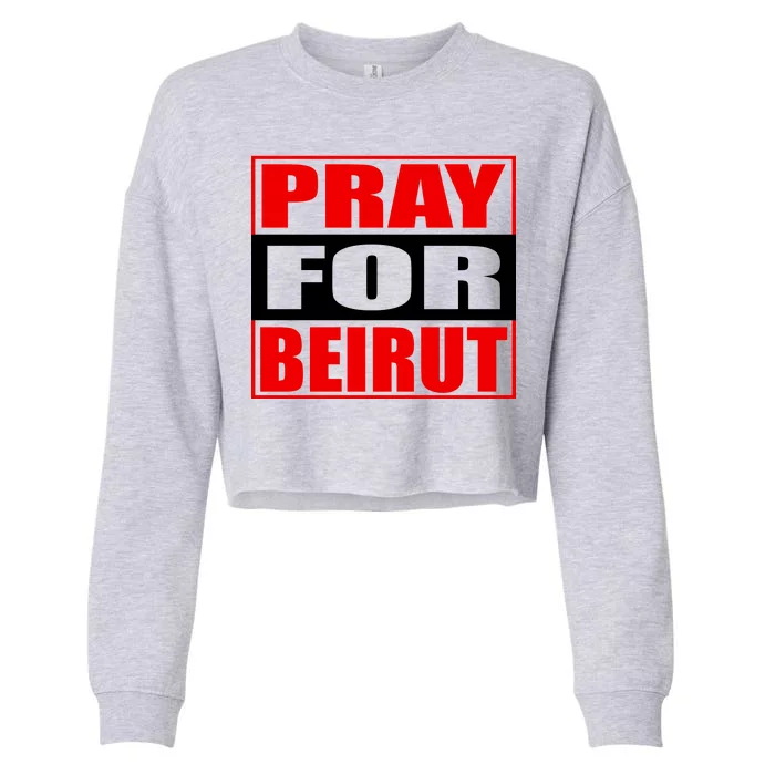 Pray For Beirut Cropped Pullover Crew