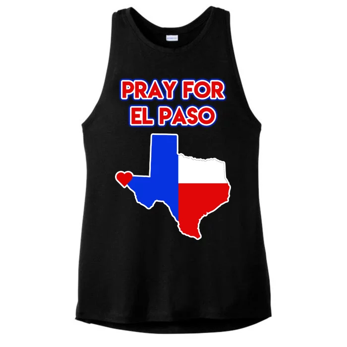 Pray For El Paso Texas Ladies Tri-Blend Wicking Tank