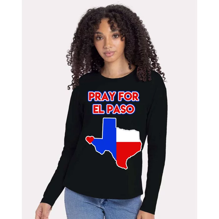 Pray For El Paso Texas Womens Cotton Relaxed Long Sleeve T-Shirt