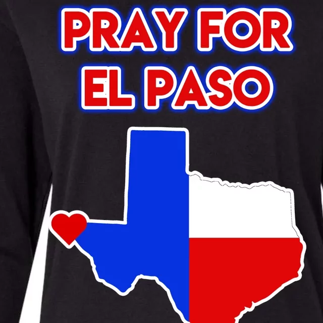 Pray For El Paso Texas Womens Cotton Relaxed Long Sleeve T-Shirt