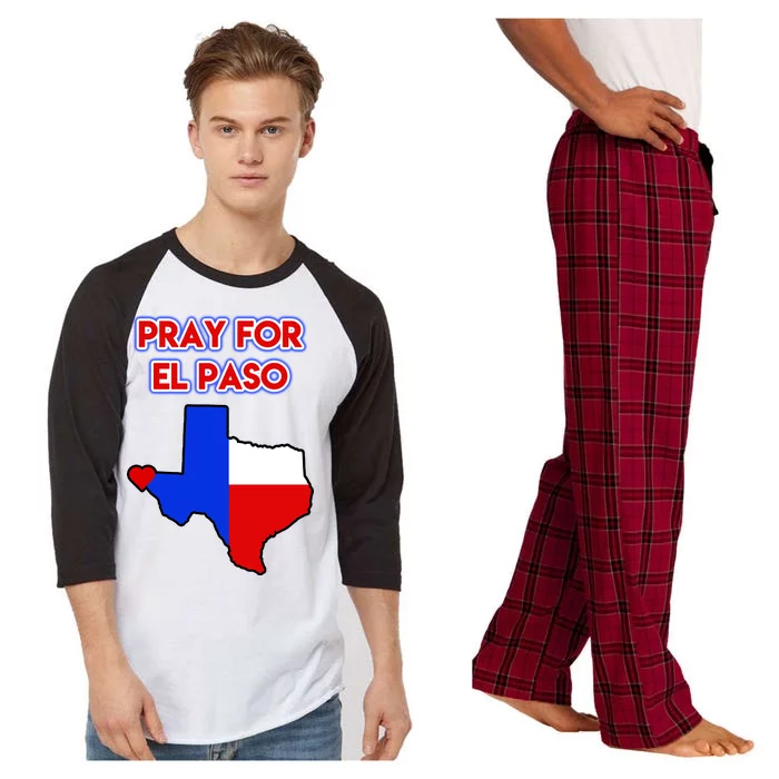 Pray For El Paso Texas Raglan Sleeve Pajama Set