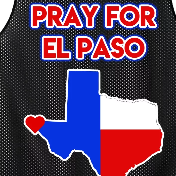 Pray For El Paso Texas Mesh Reversible Basketball Jersey Tank