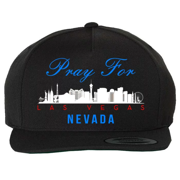 Pray For Las Vegas Nevada Wool Snapback Cap