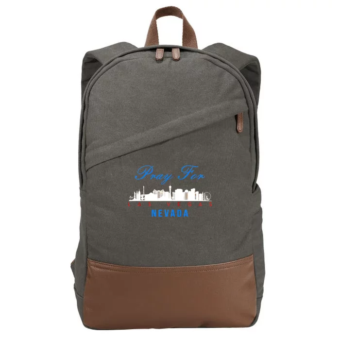 Pray For Las Vegas Nevada Cotton Canvas Backpack