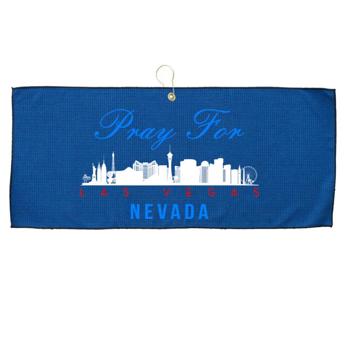 Pray For Las Vegas Nevada Large Microfiber Waffle Golf Towel