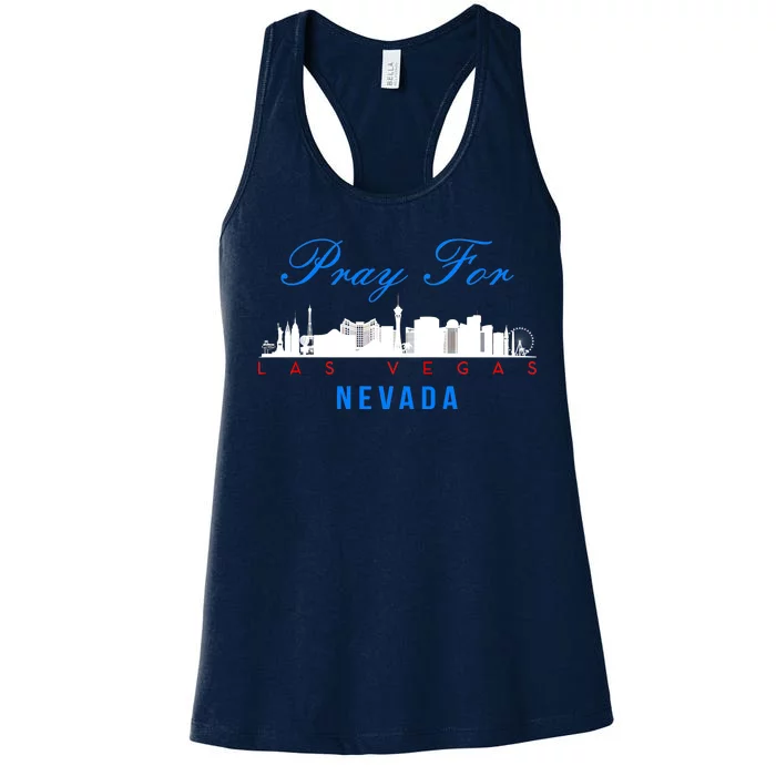 Pray For Las Vegas Nevada Women's Racerback Tank