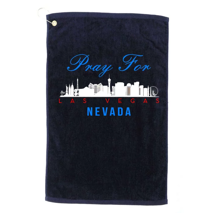 Pray For Las Vegas Nevada Platinum Collection Golf Towel