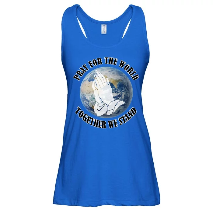 Pray For The World Together We Stand Ladies Essential Flowy Tank