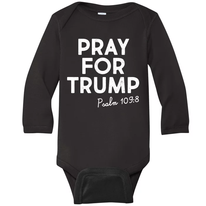 Pray For Trump Psalm 109:8 Baby Long Sleeve Bodysuit