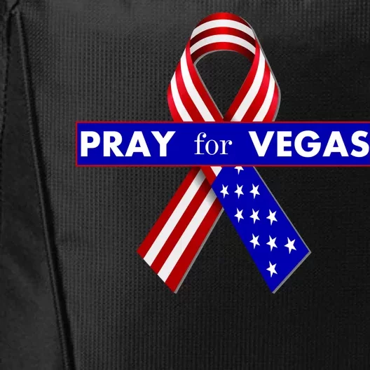 Pray For Vegas USA Flag Ribbon City Backpack