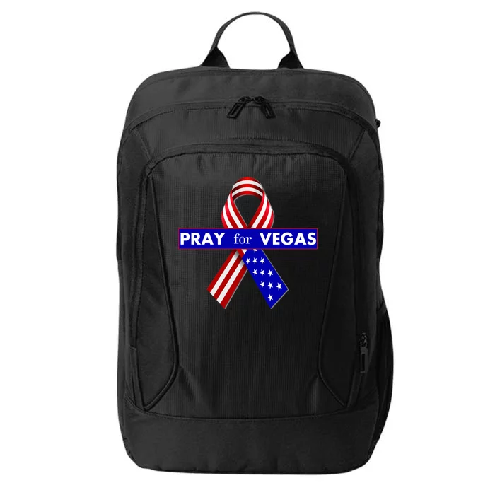 Pray For Vegas USA Flag Ribbon City Backpack