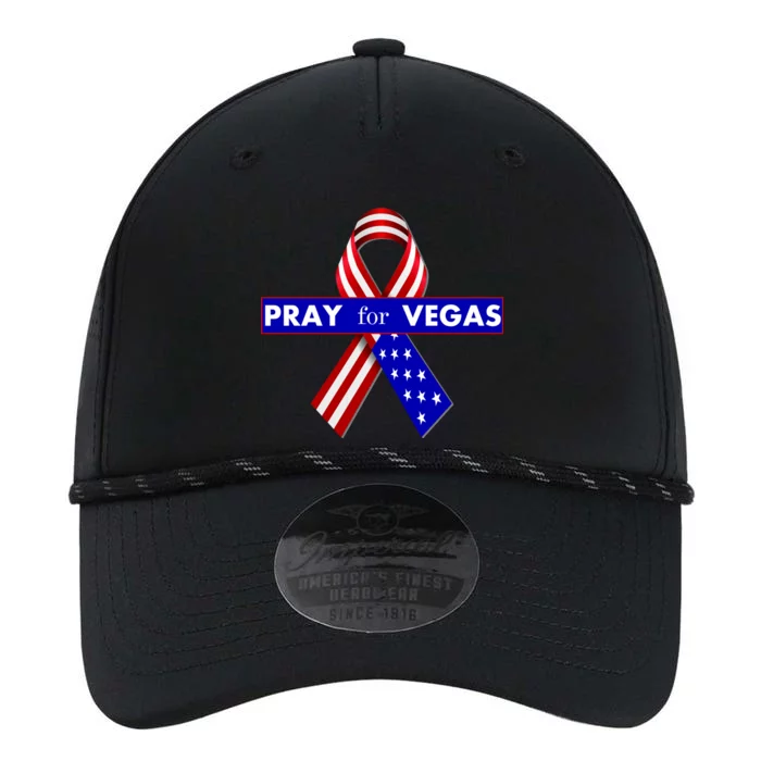 Pray For Vegas USA Flag Ribbon Performance The Dyno Cap