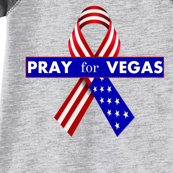 Pray For Vegas USA Flag Ribbon Infant Baby Jersey Bodysuit