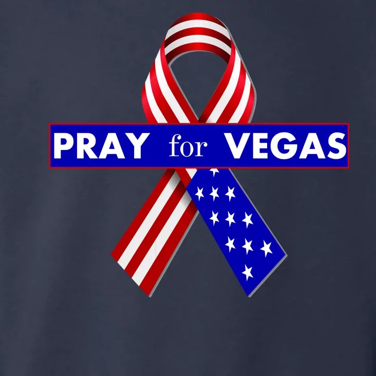 Pray For Vegas USA Flag Ribbon Toddler Hoodie