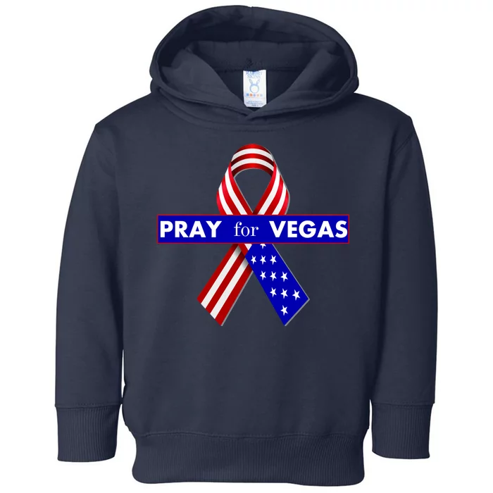 Pray For Vegas USA Flag Ribbon Toddler Hoodie