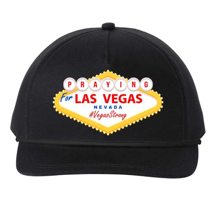 Praying For Las Vegas Nevada Vegas Strong Snapback Five-Panel Rope Hat