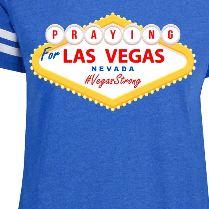 Praying For Las Vegas Nevada Vegas Strong Enza Ladies Jersey Football T-Shirt