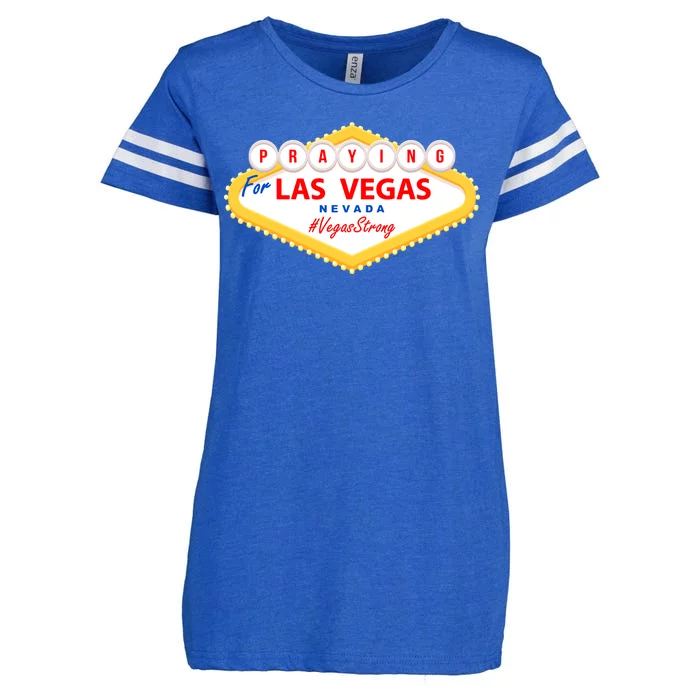 Praying For Las Vegas Nevada Vegas Strong Enza Ladies Jersey Football T-Shirt