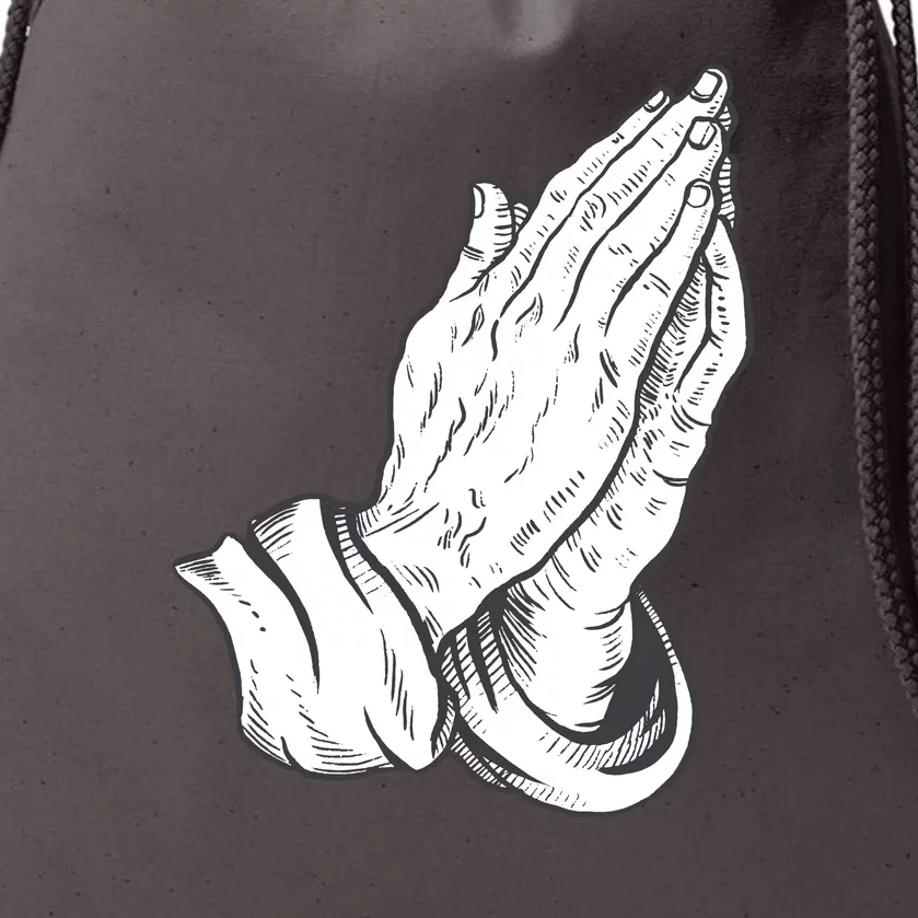 Praying Hands Drawstring Bag