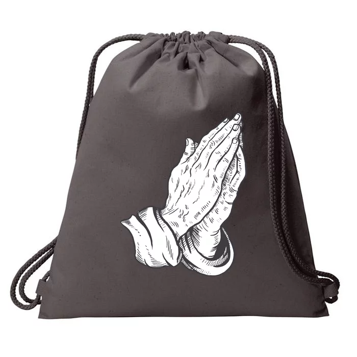 Praying Hands Drawstring Bag