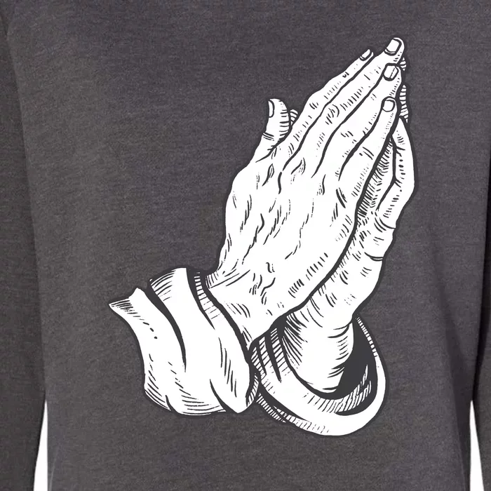 Praying Hands Womens California Wash Sweatshirt