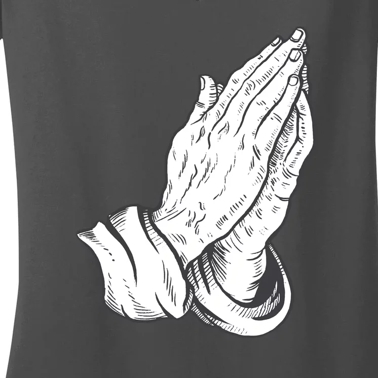 Praying Hands Women's V-Neck T-Shirt