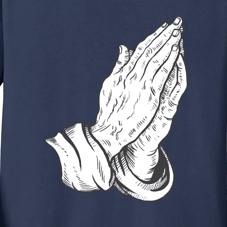 Praying Hands Kids Long Sleeve Shirt