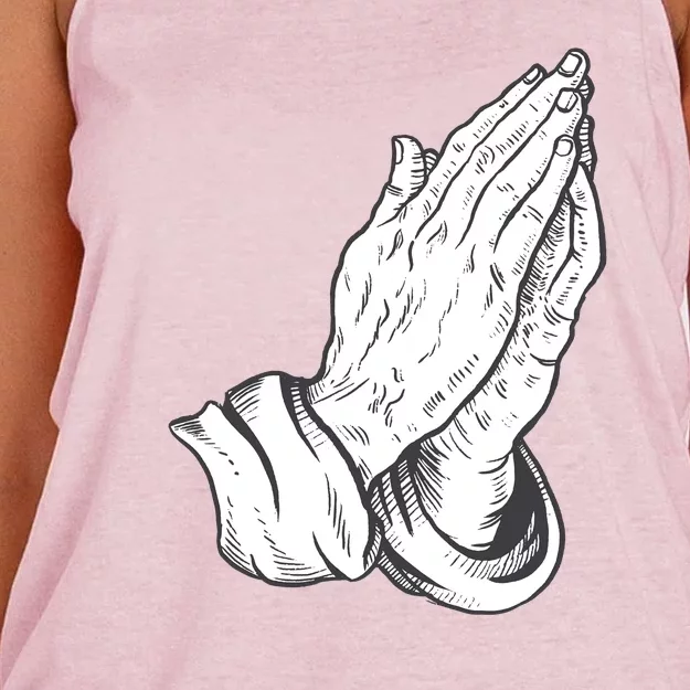 Praying Hands Women's Knotted Racerback Tank