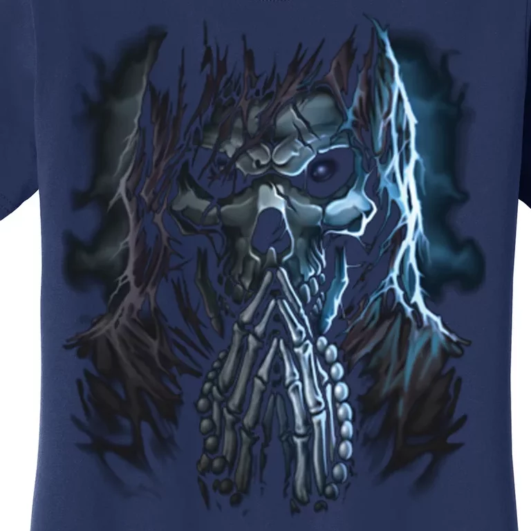 Praying Reaper Skeleton Women's T-Shirt