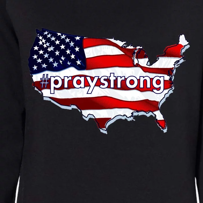 #praystrong Pray Strong For America Womens California Wash Sweatshirt