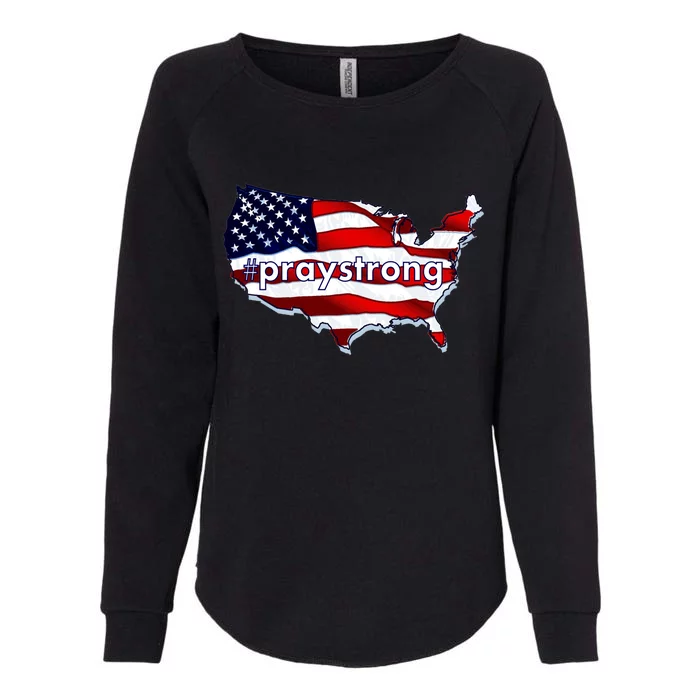 #praystrong Pray Strong For America Womens California Wash Sweatshirt