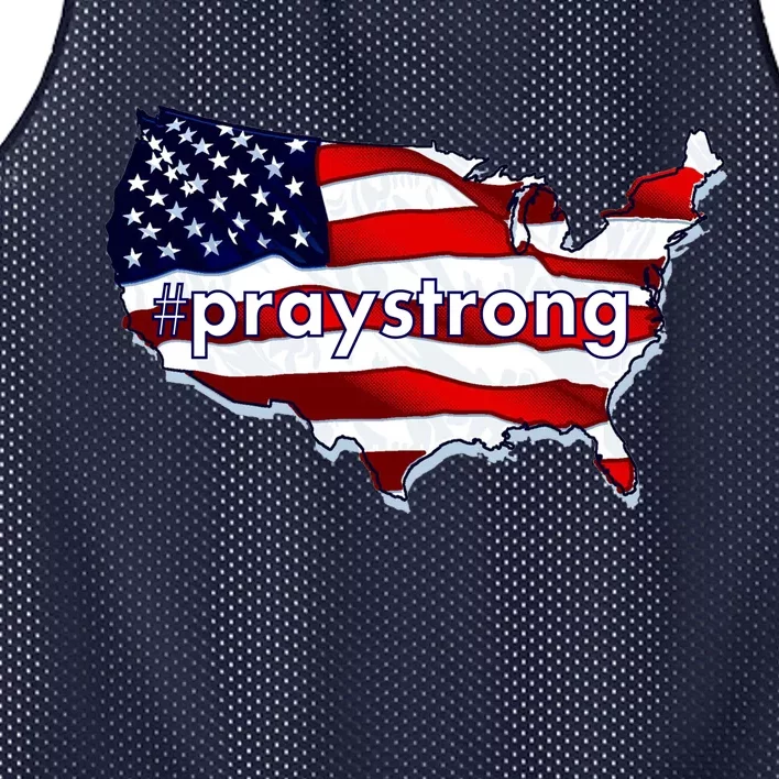 #praystrong Pray Strong For America Mesh Reversible Basketball Jersey Tank