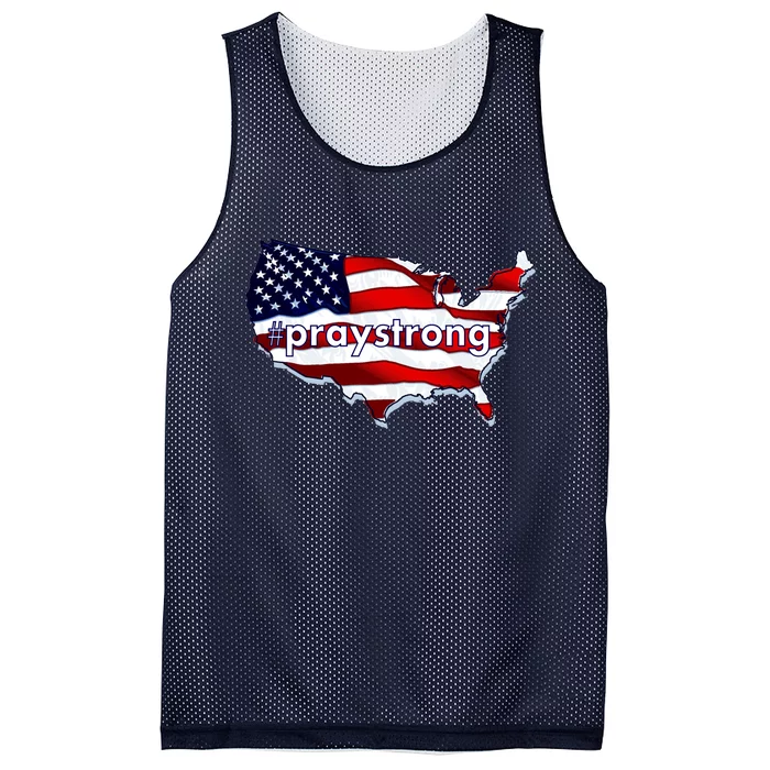 #praystrong Pray Strong For America Mesh Reversible Basketball Jersey Tank