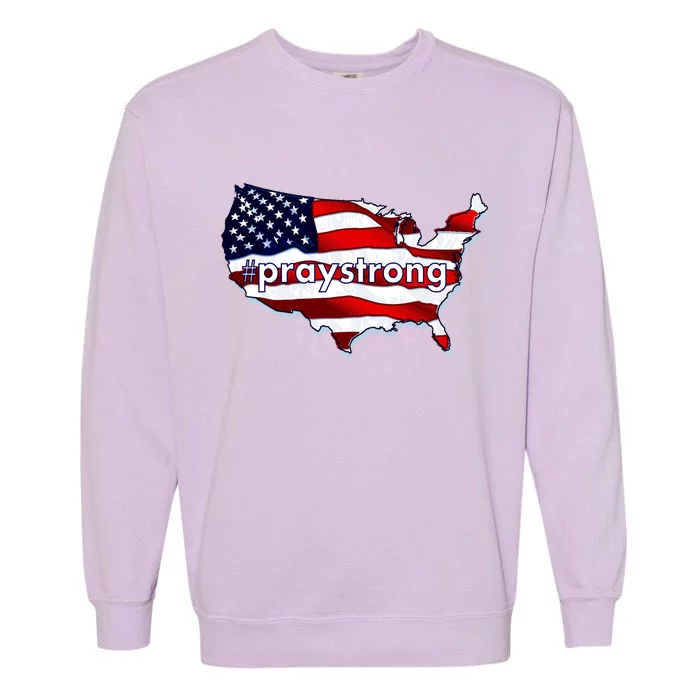 #praystrong Pray Strong For America Garment-Dyed Sweatshirt