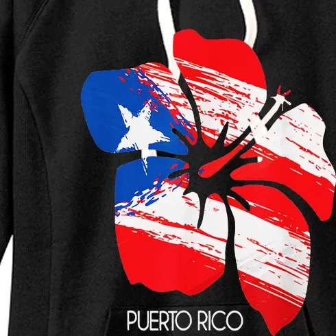 Puerto Rico Boricua Puerto Rican Flag Flower Pride Women's Fleece Hoodie