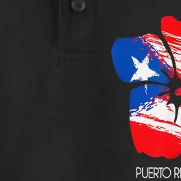 Puerto Rico Boricua Puerto Rican Flag Flower Pride Dry Zone Grid Performance Polo