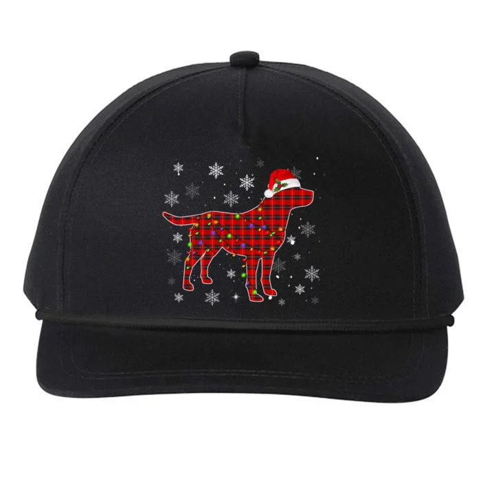 Pajamas Red Buffalo Plaid Labrador Retriever Christmas Gift Meaningful Gift Snapback Five-Panel Rope Hat