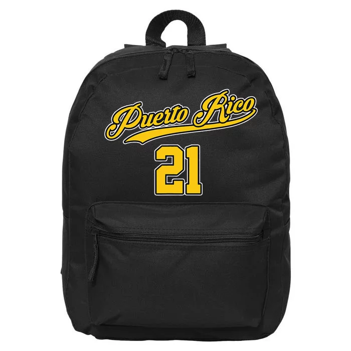 Puerto Rico Baseball 21 Santurce Boricua Baseball Fans 16 in Basic Backpack