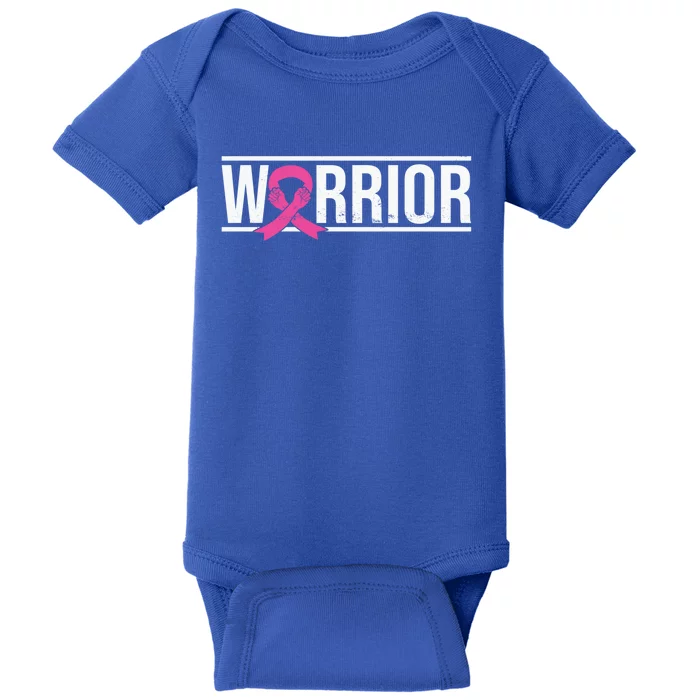 Pink Ribbon Breast Cancer Awareness Warrior Fighter Survivor Gift Baby Bodysuit