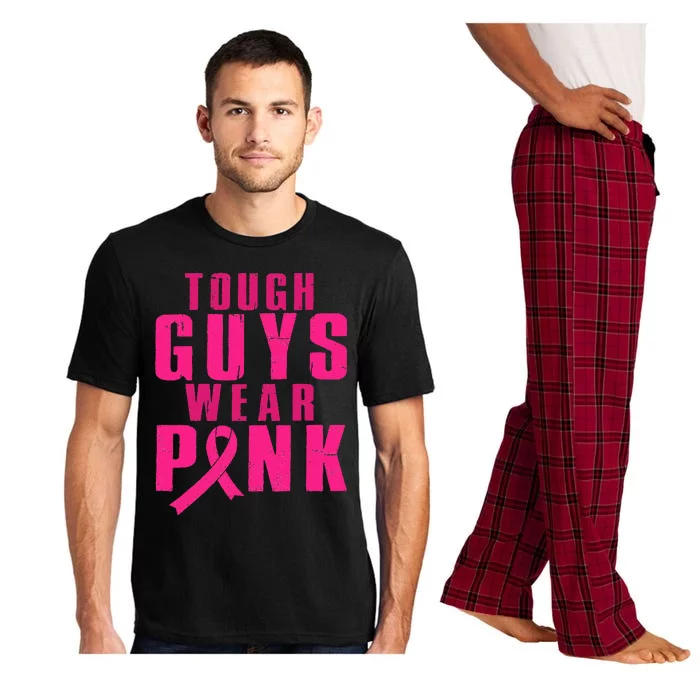 Pink Ribbon Breast Cancer Awareness Tough Guys Wear Pink Pajama Set