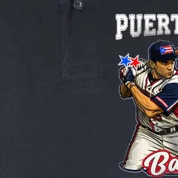 Puerto Rico Baseball PR Boricua Player Softstyle Adult Sport Polo