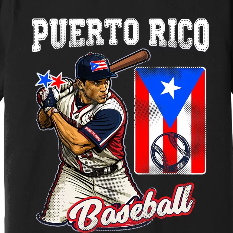 Puerto Rico Baseball PR Boricua Player Premium T-Shirt