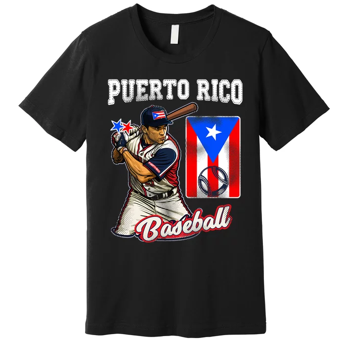 Puerto Rico Baseball PR Boricua Player Premium T-Shirt